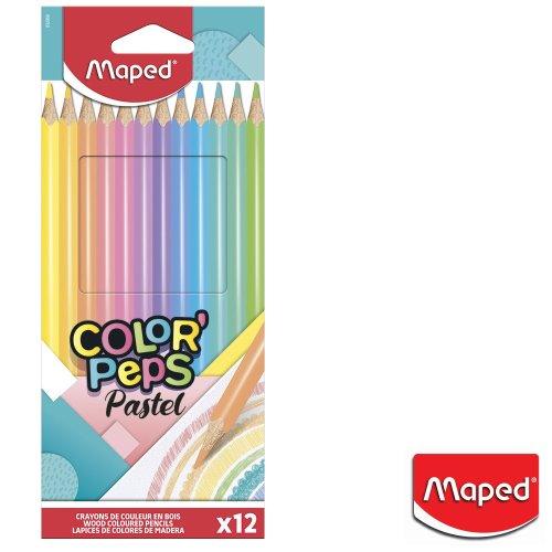 3154148320692.jpg MAPED Pastelli Triangolari Color Peps Pastel Scatola da 12 Pz. Mina 2.9 MM. - immagine 1