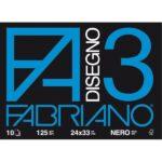 Blocco Fabriano3 - 24x33 -10 Fogli Nero
