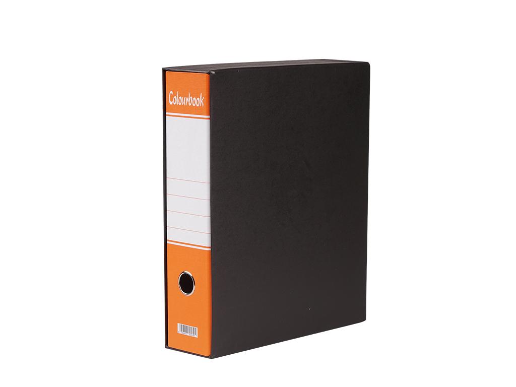 COL00125_0_ori.jpeg Registratore per Fatture a Leva Dorso 8 Cm. Colourbook Col. Arancio Fluo - immagine 1