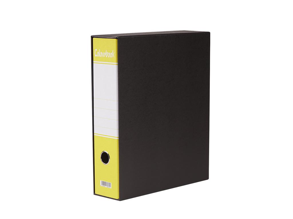 COL00128G_0_ori.jpeg Registratore per Fatture a Leva Dorso 8 Cm. Colourbook Col. Giallo - immagine 1