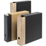 Registratore Colorosa Wood con Custodia Mis. 29x34cm Dorso 8cm Colore Ass. Ri.Plast Conf. da 6 Pz.