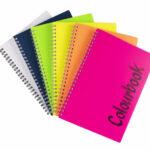 Maxi Quaderno Con Spirale Colourbook 5MM.  Colori Fluo Conf. 6 Quaderni Colori Ass.