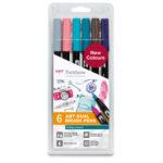Pennarelli Tombow Abt Dual Brush Pen, set da 6 Vintage Colours NEW COLOURS