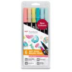 Pennarelli Tombow Abt Dual Brush Pen, set da 6 Candy Colours NEW COLOURS