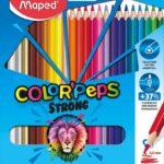 MAPED Pastelli Triangolari Color Peps Strong Scatola da 24 Pz. Mina 2.9 MM.