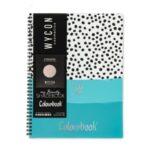 Quaderno Maxi spiralato A4 My Shadebook Rig. 5MM Colore Ottanio Colourbook