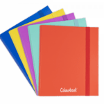 Raccoglitore 4 Anelli con Elastico Colourbook Conf. da 5 Cartelle Colori Assortiti