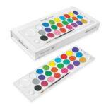 Acquerelli Tinta Unita 24 Pastiglie da 30 Ml. in Magnetic Box Con Pennello
