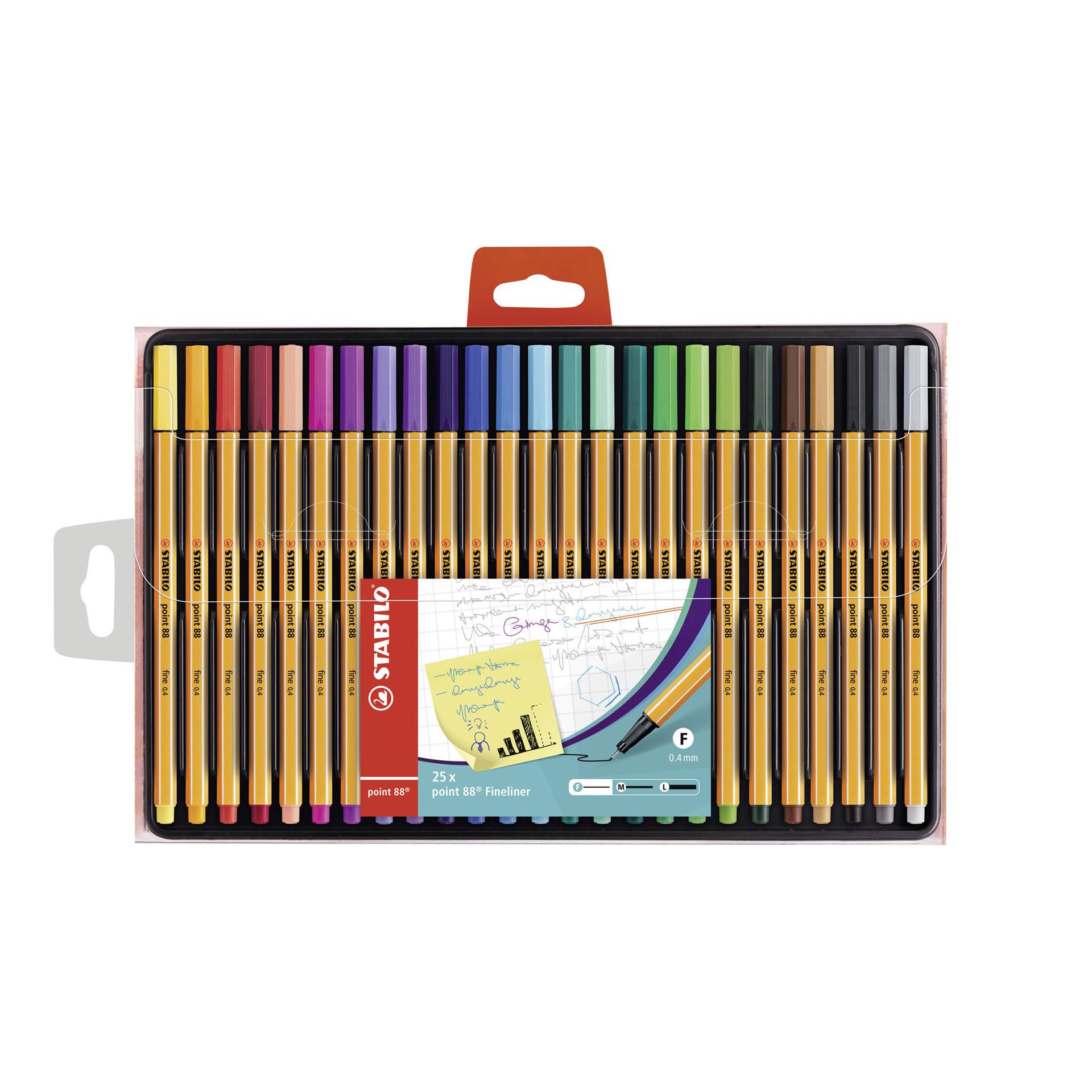 pegasus-astuccio-25-fineliner-point-88-stabilo.jpg Fineliner Point 88 Confezione da 25 Pz. Stabilo Colori Assortiti - immagine 1
