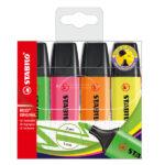 Evidenziatori Stabilo Boss Conf. da 4 Pz. Colori Fluo