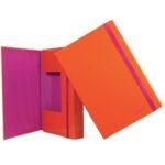 Cartelle 3 Lembi con Elastico Memotak Colors Dorso 3 cm. Colore Arancio