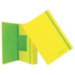 Cartelle 3 Lembi con Elastico Memotak Colors Dorso 5 cm. Colore Giallo