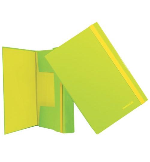 pegasus-cartelle-con-elastico-memotak-dorso3-verde.jpg Cartelle 3 Lembi con Elastico Memotak Colors Dorso 3 cm. Colore Verde - immagine 1