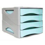 Cassettiera Portadocumenti Arda Pastel Colore Azzurro/Grigio