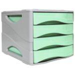 Cassettiera Portadocumenti Arda Pastel Colore Verde/Grigio