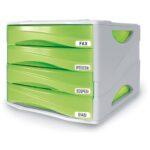 Cassettiera Portadocumenti Arda Smile Colore Verde/Grigio