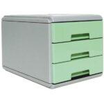 Cassettiera Portadocumenti Arda Pastel Colore Verde/Grigio Mini Formato