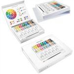 Colori a Tempera da 12pz F.to da 16ml Scatola Chiusura Magnetica e Pennello Tinta Unita