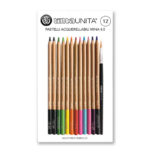 Pastelli Acquerellabili Tinta Unita Mina da 4mm Confezione da 12 Colori