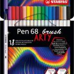 Pennarello Stabilo Pen 68 Brush Arty Confezione da 18 Pz.