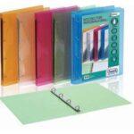 Cartelle 4 Anelli Favorit Lumina Diametro 15 MM. Conf. da 20 Cartelle Colori Assortiti