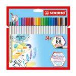 Pennarelli STABILO Pen 68 Brush Punta Pennello. Astuccio 24 Colori