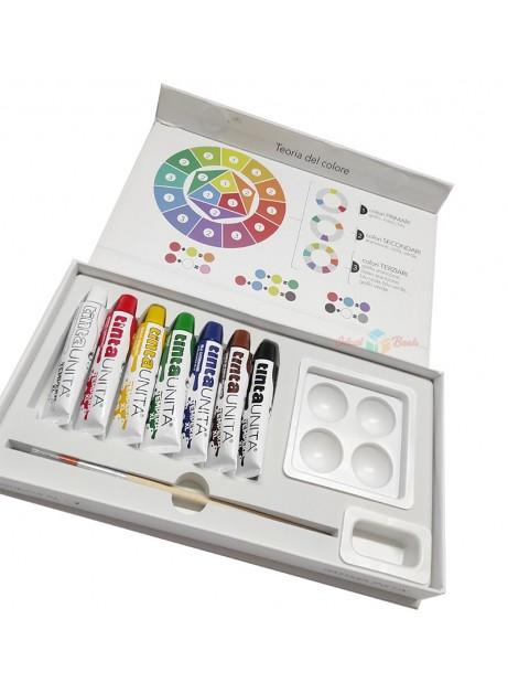 pegasus-tempera-tinta-unita-7x16ml-poolover.jpg Colori a Tempera da 7pz F.to da 16ml Scatola Chiusura Magnetica e Pennello Tinta Unita - immagine 1