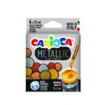 CARIOCA Tempera Pronta Metallic 25 Ml. - 6 Pz.