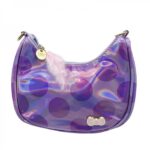 TINTA UNITA Borsa Mini Bag Con Fiocco Metal Hello Kitty e Piuma PU Iridescent Lilla
