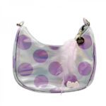 TINTA UNITA Borsa Mini Bag Con Fiocco Metal Hello Kitty e Piuma PU Iridescent Silver