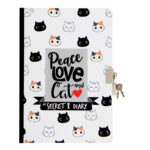 I-TOTAL® - Diario Segreto con Lucchetto in Metallo con 2 Chiavi Mod. CAT