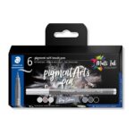 STAEDTLER Astuccio 6 Brush PigmentArts Pen Grey Colours