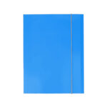 DEL GARDA Cartella A4 3 Lembi con Elastico Colore Azzurro Conf. da 10 Pezzi