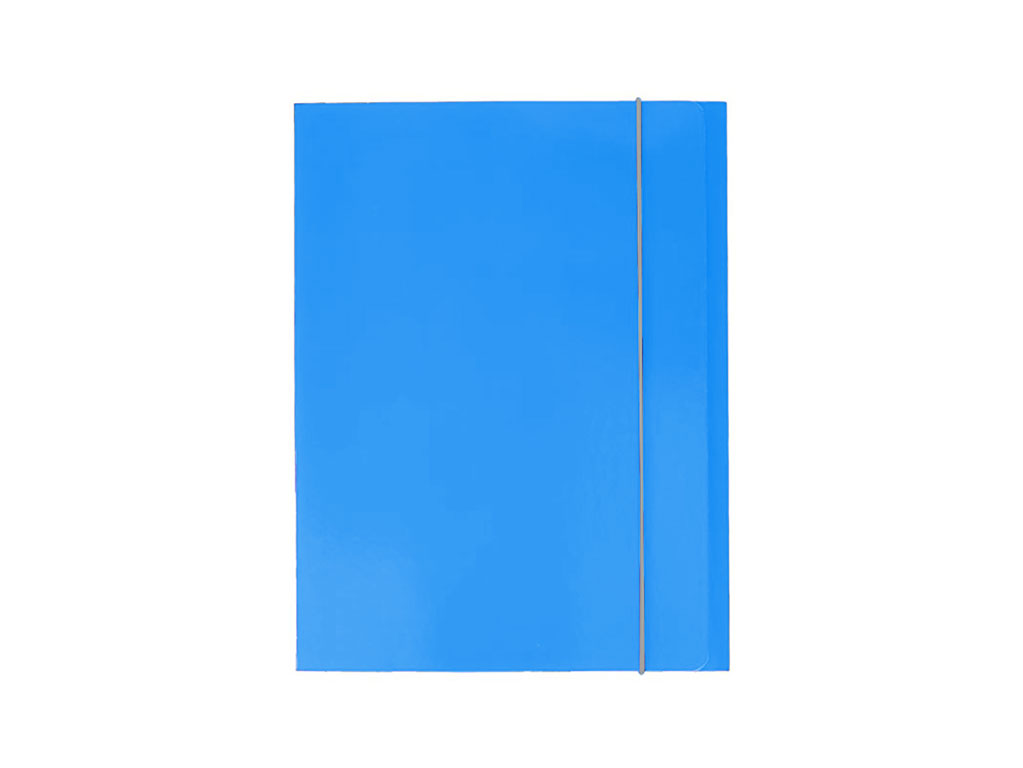 pegasus-cartelle-elastico-colourbook-azzurro.jpeg DEL GARDA Cartella A4 3 Lembi con Elastico Colore Azzurro Conf. da 10 Pezzi - immagine 1