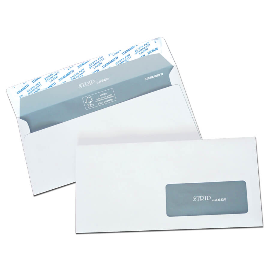 pegasus-internografate-con-finestra-e-caratteristiche-speciali-blasetti.jpg Buste Commerciali Bianche Mis. 11x23 cm. con Strip Adesivo Con Finestra Conf. 500 Buste - immagine 1