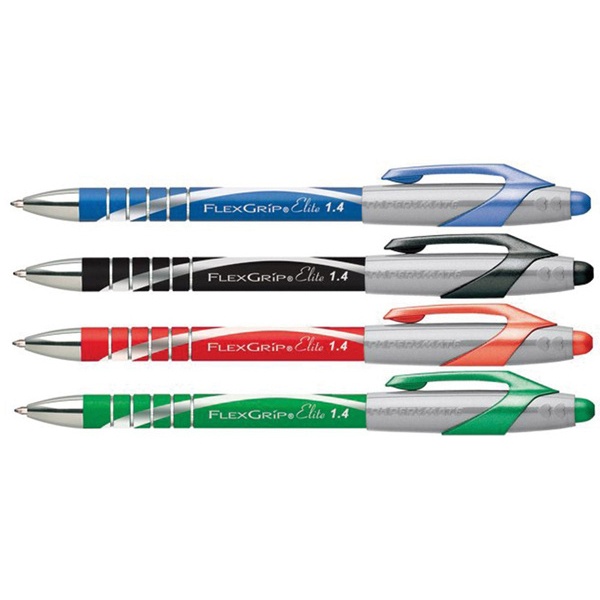 pegasus-penne-paper-mate-flexgrip-ultra.jpg PAPER MATE Penne Flexgrip Elite Punta 1.4 MM. a Scatto Colore Nero Conf. da 12 Pz. - immagine 1