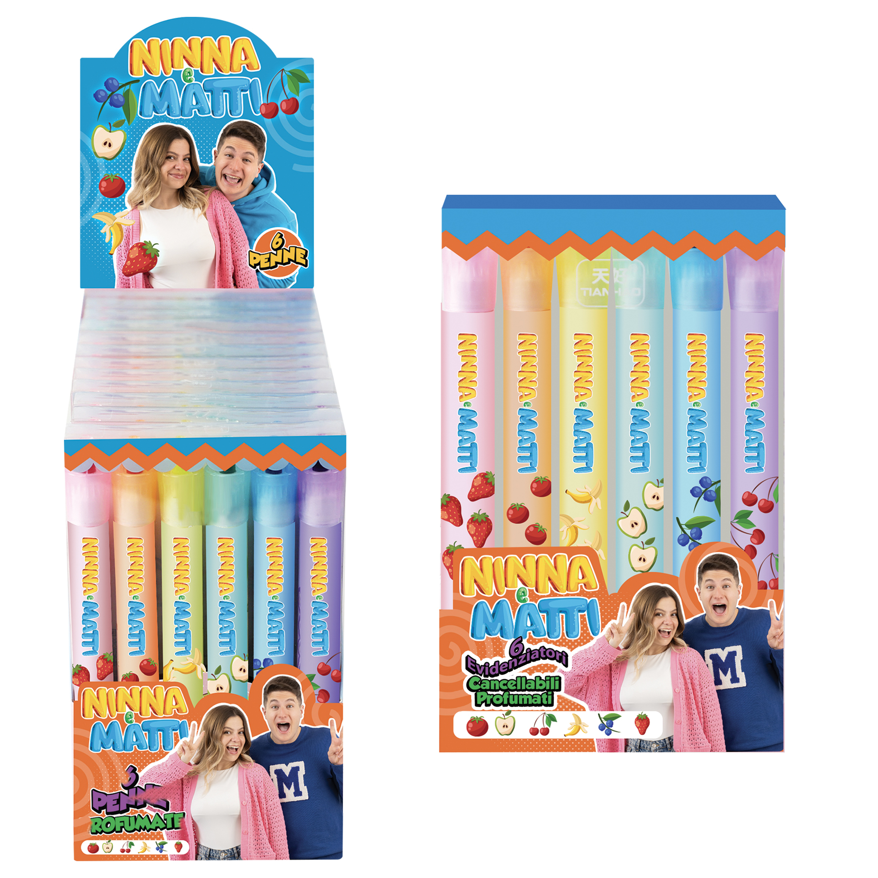 75908.jpg NINNA e MATTI Set Evidenziatori Cancellabili Profumati Originali by Maricart - immagine 1