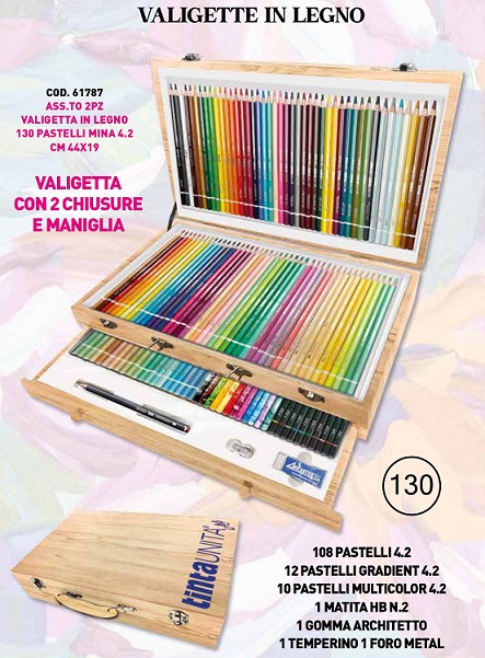 Cat-TU-ART_2024-1_page-0004-1.jpg TINTA UNITA Art Valigetta in Legno 2 Chiusure da 130 Pastelli in Legno Mina 4.2 Cm. 44x19 - immagine 1