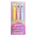 COLOURBOOK Set 3 Evidenziatori Glitterati con Timbrino – Gleam Lilla