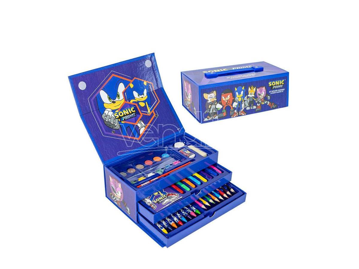 sonic-prime-colouring-stationery-case-cerda.jpg CERDA' Set Cartoleria da Colorare con Cassetti Sonic Prime - immagine 1