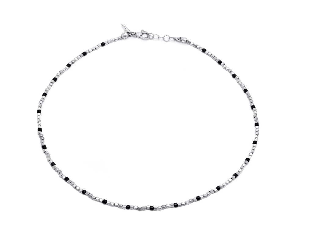 11647-37 Collana Raspini Dadini e Onice - immagine 1