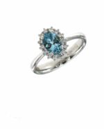 Anello Visconti Acquamarina Contorno
