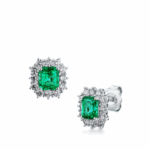 Orecchini Visconti Smeraldi Rettangolari