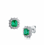 Orecchini Visconti Smeraldi Rettangolari