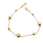 Bracciale Oro Sfere Lucide