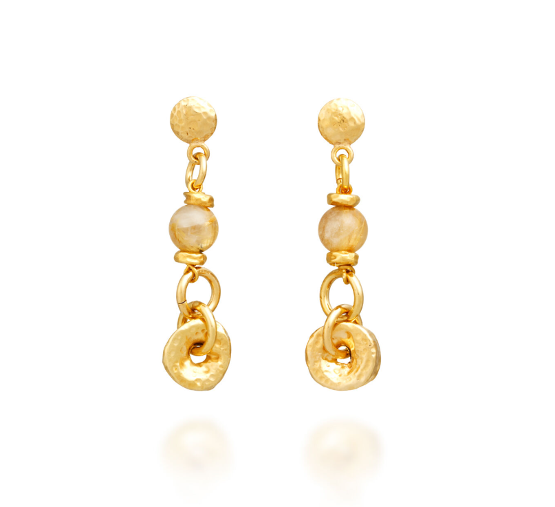 2400597-37 Orecchini Raspini Dorati Quarzo rutilato - immagine 1