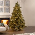 EDG - Albero di Natale Pino argentato Enzo De Gasperi, con 4000 led, altezza 210 cm