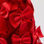 Albero rivestito di fiocchi grande rosso "New Cono" - immagine 2