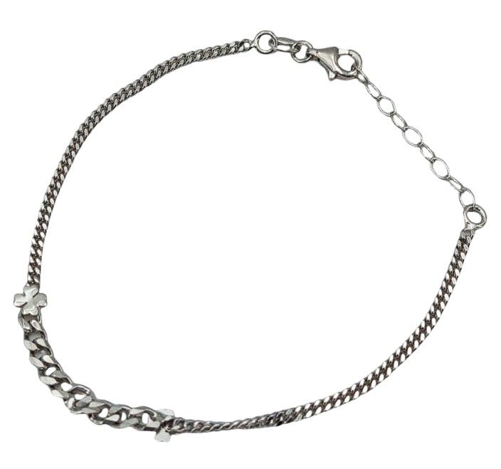 BRACCIALE-GROUMETTE-CON-QUADRIFOGLIO-38 Bracciale groumette con quadrifoglio - immagine 1