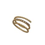 Fascia oro pallinato e diamanti